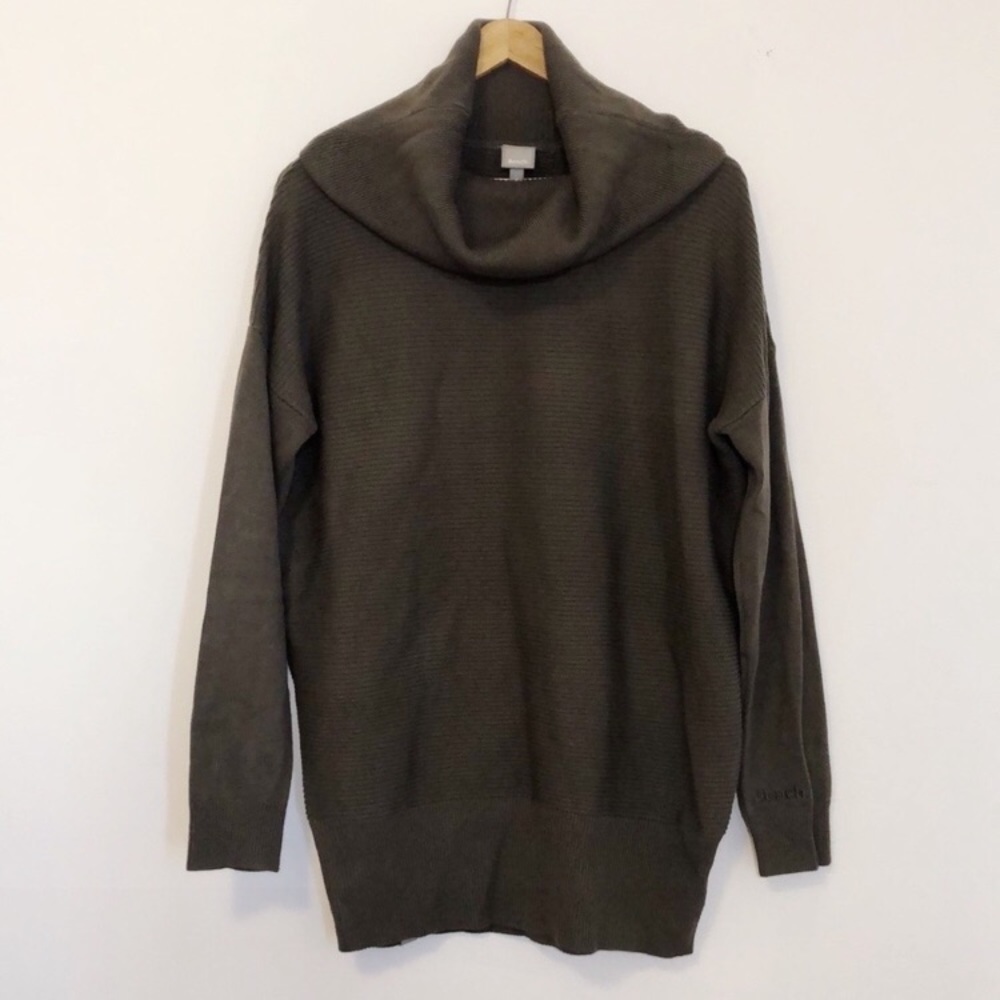 Bench Cowl Neck Ribbed Knit Tunic Sweater